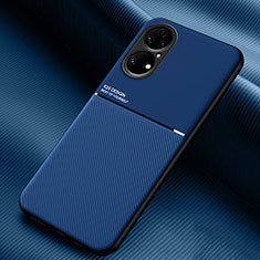 Funda Silicona Carcasa Ultrafina Goma con Magnetico para Huawei P50 Azul