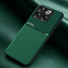 Funda Silicona Carcasa Ultrafina Goma con Magnetico para OnePlus 10T 5G Verde