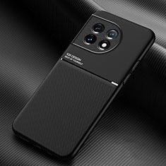 Funda Silicona Carcasa Ultrafina Goma con Magnetico para OnePlus 11R 5G Negro