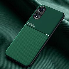 Funda Silicona Carcasa Ultrafina Goma con Magnetico para Oppo A1 5G Verde