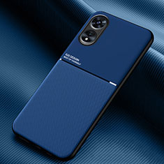 Funda Silicona Carcasa Ultrafina Goma con Magnetico para Oppo A1 Pro 5G Azul