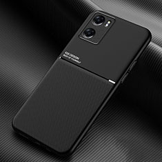 Funda Silicona Carcasa Ultrafina Goma con Magnetico para Oppo A57e Negro