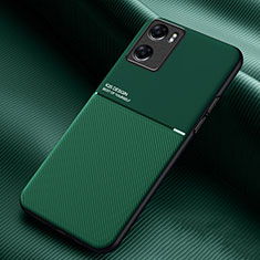 Funda Silicona Carcasa Ultrafina Goma con Magnetico para Oppo A57e Verde