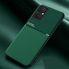 Funda Silicona Carcasa Ultrafina Goma con Magnetico para Oppo A96 5G Verde