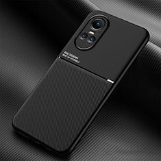 Funda Silicona Carcasa Ultrafina Goma con Magnetico para Oppo Reno10 5G Negro