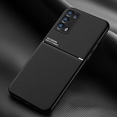 Funda Silicona Carcasa Ultrafina Goma con Magnetico para Oppo Reno6 Pro+ Plus 5G Negro