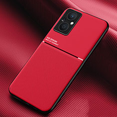 Funda Silicona Carcasa Ultrafina Goma con Magnetico para Oppo Reno8 Z 5G Rojo