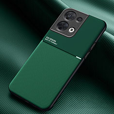 Funda Silicona Carcasa Ultrafina Goma con Magnetico para Oppo Reno9 Pro 5G Verde