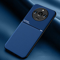 Funda Silicona Carcasa Ultrafina Goma con Magnetico para Realme Narzo 60 5G Azul