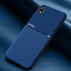 Funda Silicona Carcasa Ultrafina Goma con Magnetico para Samsung Galaxy A01 Core Azul
