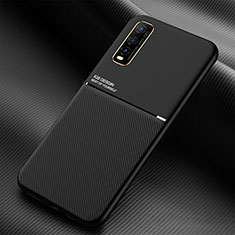 Funda Silicona Carcasa Ultrafina Goma con Magnetico para Vivo iQOO U1 Negro