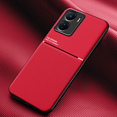 Funda Silicona Carcasa Ultrafina Goma con Magnetico para Vivo Y16 Rojo