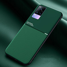 Funda Silicona Carcasa Ultrafina Goma con Magnetico para Vivo Y73 (2021) Verde