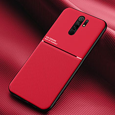 Funda Silicona Carcasa Ultrafina Goma con Magnetico para Xiaomi Poco M2 Rojo