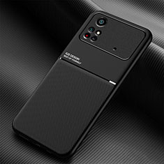 Funda Silicona Carcasa Ultrafina Goma con Magnetico para Xiaomi Poco M4 Pro 4G Negro