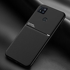 Funda Silicona Carcasa Ultrafina Goma con Magnetico para Xiaomi Redmi 9 India Negro