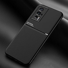 Funda Silicona Carcasa Ultrafina Goma con Magnetico para Xiaomi Redmi K60 Pro 5G Negro