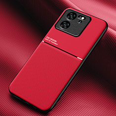 Funda Silicona Carcasa Ultrafina Goma con Magnetico para Xiaomi Redmi K60 Ultra 5G Rojo