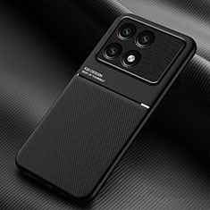 Funda Silicona Carcasa Ultrafina Goma con Magnetico para Xiaomi Redmi K70 5G Negro