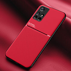 Funda Silicona Carcasa Ultrafina Goma con Magnetico para Xiaomi Redmi Note 11S 5G Rojo