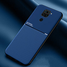 Funda Silicona Carcasa Ultrafina Goma con Magnetico para Xiaomi Redmi Note 9 Azul