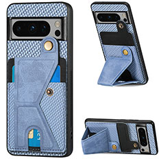 Funda Silicona Carcasa Ultrafina Goma con Magnetico S01D para Google Pixel 8 Pro 5G Azul