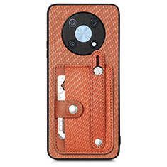 Funda Silicona Carcasa Ultrafina Goma con Magnetico S01D para Huawei Enjoy 50 Pro Marron