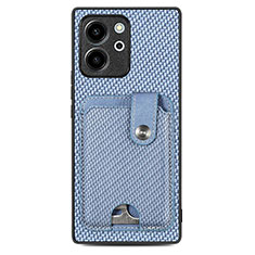 Funda Silicona Carcasa Ultrafina Goma con Magnetico S01D para Huawei Honor 80 SE 5G Azul