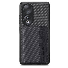 Funda Silicona Carcasa Ultrafina Goma con Magnetico S01D para Huawei Honor 90 5G Negro