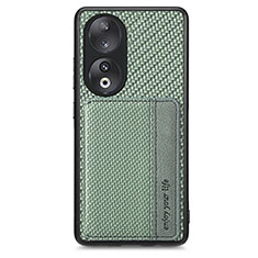 Funda Silicona Carcasa Ultrafina Goma con Magnetico S01D para Huawei Honor 90 5G Verde