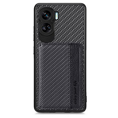 Funda Silicona Carcasa Ultrafina Goma con Magnetico S01D para Huawei Honor 90 Lite 5G Negro