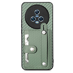 Funda Silicona Carcasa Ultrafina Goma con Magnetico S01D para Huawei Honor Magic5 5G Verde