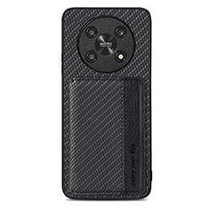 Funda Silicona Carcasa Ultrafina Goma con Magnetico S01D para Huawei Honor X9 5G Negro