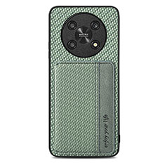 Funda Silicona Carcasa Ultrafina Goma con Magnetico S01D para Huawei Honor X9 5G Verde