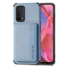 Funda Silicona Carcasa Ultrafina Goma con Magnetico S01D para OnePlus Nord N200 5G Azul