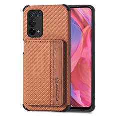 Funda Silicona Carcasa Ultrafina Goma con Magnetico S01D para OnePlus Nord N200 5G Marron