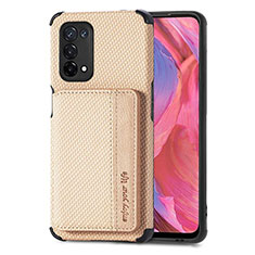 Funda Silicona Carcasa Ultrafina Goma con Magnetico S01D para OnePlus Nord N200 5G Oro