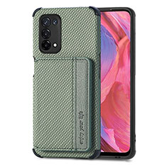 Funda Silicona Carcasa Ultrafina Goma con Magnetico S01D para OnePlus Nord N200 5G Verde