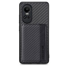 Funda Silicona Carcasa Ultrafina Goma con Magnetico S01D para Oppo Reno10 5G Negro