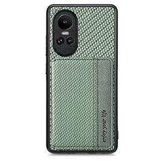 Funda Silicona Carcasa Ultrafina Goma con Magnetico S01D para Oppo Reno10 5G Verde