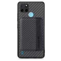 Funda Silicona Carcasa Ultrafina Goma con Magnetico S01D para Realme C21Y Negro