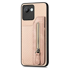 Funda Silicona Carcasa Ultrafina Goma con Magnetico S01D para Realme C30s Oro