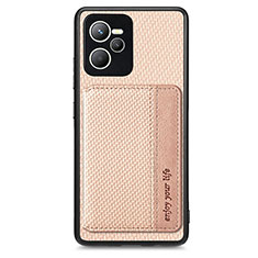 Funda Silicona Carcasa Ultrafina Goma con Magnetico S01D para Realme C35 Oro