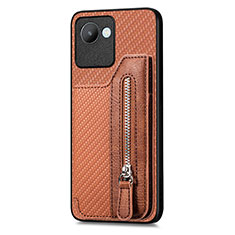 Funda Silicona Carcasa Ultrafina Goma con Magnetico S01D para Realme Narzo 50i Prime Marron