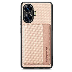 Funda Silicona Carcasa Ultrafina Goma con Magnetico S01D para Realme Narzo N55 Oro