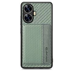 Funda Silicona Carcasa Ultrafina Goma con Magnetico S01D para Realme Narzo N55 Verde