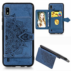 Funda Silicona Carcasa Ultrafina Goma con Magnetico S01D para Samsung Galaxy A10 Azul