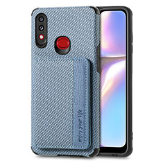 Funda Silicona Carcasa Ultrafina Goma con Magnetico S01D para Samsung Galaxy A10s Azul