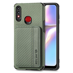 Funda Silicona Carcasa Ultrafina Goma con Magnetico S01D para Samsung Galaxy A10s Verde