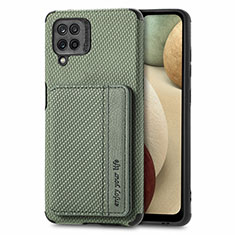 Funda Silicona Carcasa Ultrafina Goma con Magnetico S01D para Samsung Galaxy A12 Nacho Verde